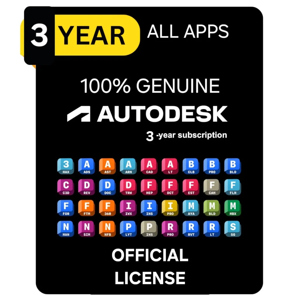 Buy Autodesk All Apps Activation 3 Years 2026 Official